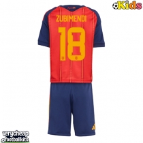 Spain Martin Zubimendi #18 Replica Home Minikit World Cup 2026 Short Sleeve (+ pants)